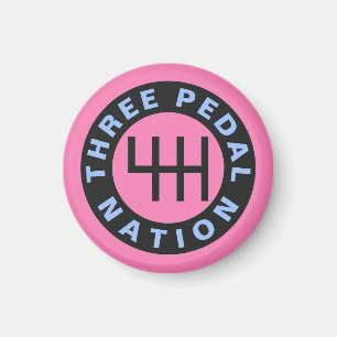 DRIE PEDAL NATION Magnet