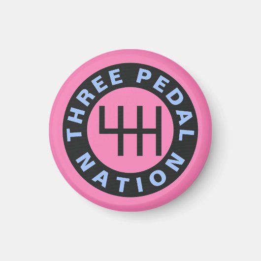 DRIE PEDAL NATION Magnet (Voorkant)