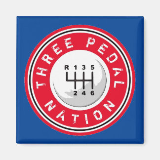 DRIE PEDAL NATION Magnet