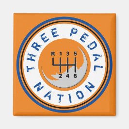 DRIE PEDAL NATION Magnet