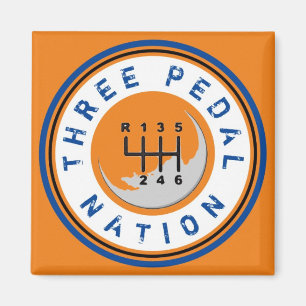 DRIE PEDAL NATION Magnet