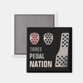 DRIE PEDAL NATION Magnet (Voorkant / Achterkant)