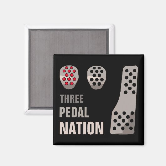 DRIE PEDAL NATION Magnet (Voorkant / Achterkant)