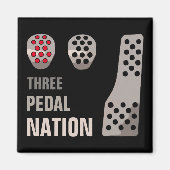 DRIE PEDAL NATION Magnet (Voorkant)
