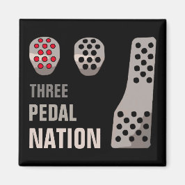 DRIE PEDAL NATION Magnet