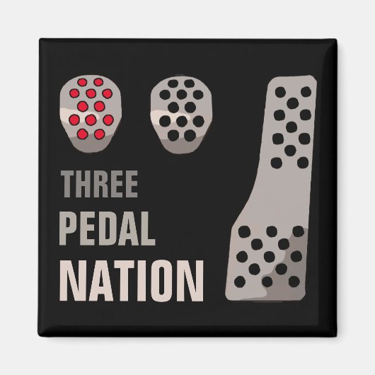 DRIE PEDAL NATION Magnet (Voorkant)