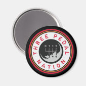 DRIE PEDAL NATION Magnet (Voorkant / Achterkant)
