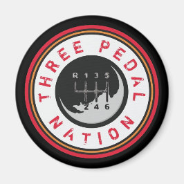 DRIE PEDAL NATION Magnet