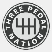 DRIE PEDAL NATION Sticker (Voorkant)