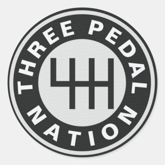 DRIE PEDAL NATION Sticker (Voorkant)