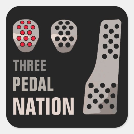 DRIE PEDAL NATION Sticker (Voorkant)