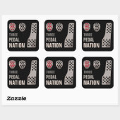 DRIE PEDAL NATION Sticker (Vel)