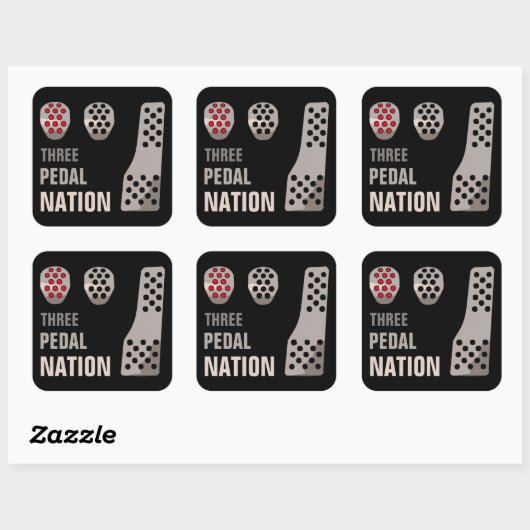 DRIE PEDAL NATION Sticker (Vel)