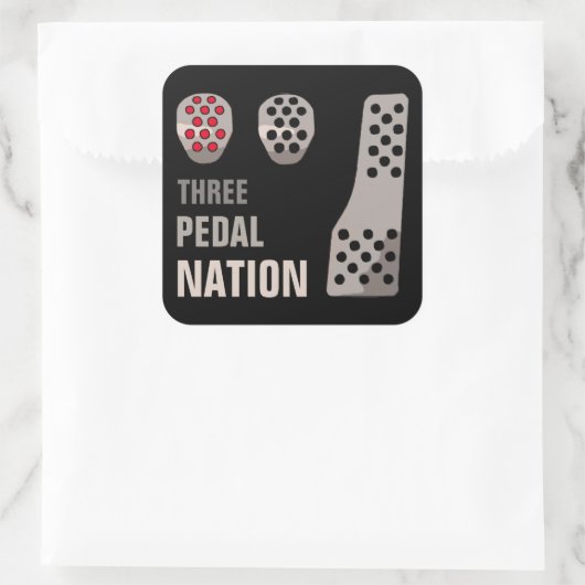 DRIE PEDAL NATION Sticker (Tas)