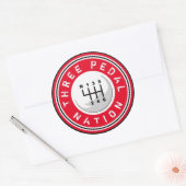 DRIE PEDAL NATION Sticker (Envelop)