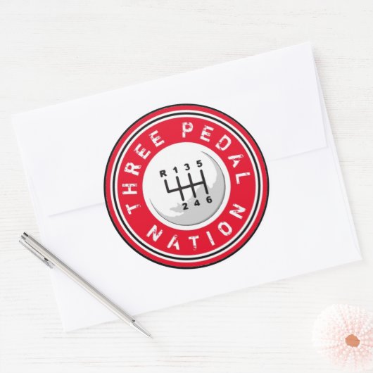 DRIE PEDAL NATION Sticker (Envelop)