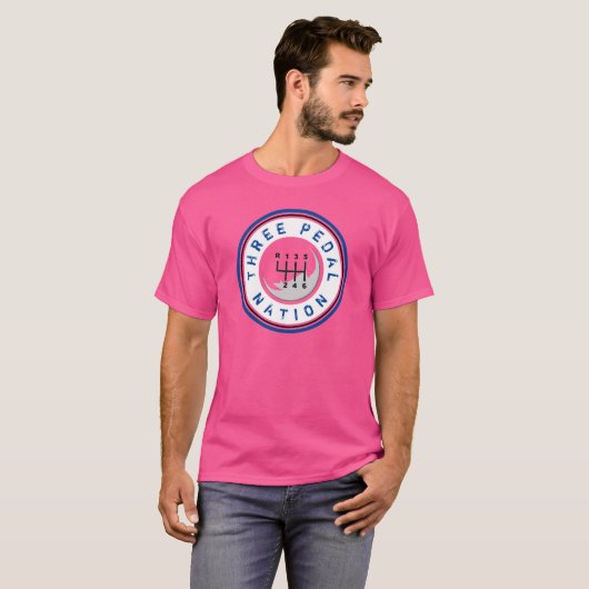 DRIE PEDAL NATION T-Shirt (Voorkant volledig)