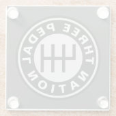 DRIE PEDALE NATIONALE ONDERNEMING GLAZEN ONDERZETTER (Achterkant)