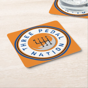 DRIE PEDALE NATIONALE ONDERNEMING KARTONNEN ONDERZETTERS