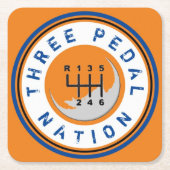 DRIE PEDALE NATIONALE ONDERNEMING KARTONNEN ONDERZETTERS (Voorkant)