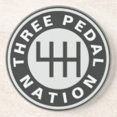 DRIE PEDALE NATIONALE ONDERNEMING ZANDSTEEN ONDERZETTER (Voorkant)