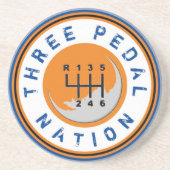 DRIE PEDALE NATIONALE ONDERNEMING ZANDSTEEN ONDERZETTER (Voorkant)