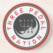 DRIE PEDALE NATIONALE ONDERNEMING ZANDSTEEN ONDERZETTER (Voorkant)