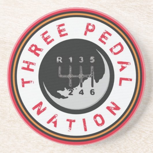 DRIE PEDALE NATIONALE ONDERNEMING ZANDSTEEN ONDERZETTER (Voorkant)