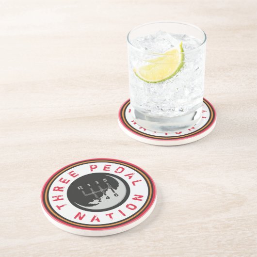 DRIE PEDALE NATIONALE ONDERNEMING ZANDSTEEN ONDERZETTER (Zijkant)