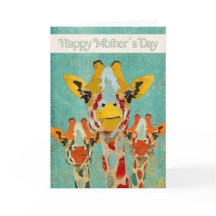 Drie Peeking Giraffes Moederdag Kaart