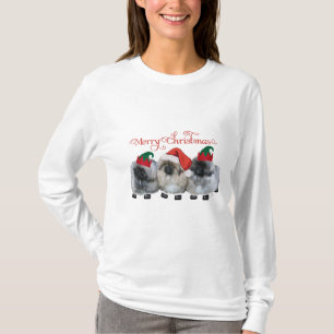 Drie Pekingese Puppy Kerst T-shirt