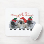 Drie Pekingese Puppy's Kerstmis Muismat (Met muis)