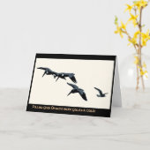 Drie Pelicans & Zeemeeuw Digitale Kaart (Gele Bloem)