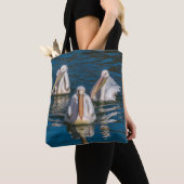 Drie pelikanenCanvas tas (Dichtbij)