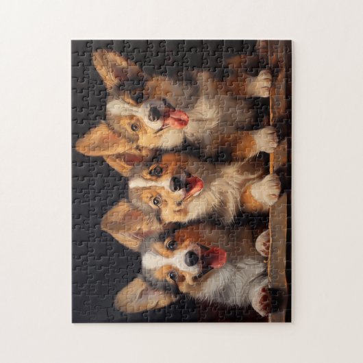Drie Pembroke Welsh Corgis Legpuzzel (Verticaal)