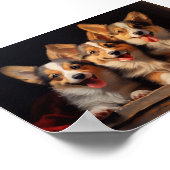 Drie Pembroke Welsh Corgis Poster (Hoek)