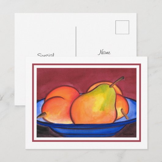 Drie peren briefkaart (Voorkant / Achterkant)