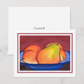 Drie peren notitiekaartje (Voorkant / Achterkant)