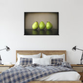 Drie peren stilleven foto op doek canvas afdruk (Insitu (Slaapkamer))