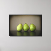 Drie peren stilleven foto op doek canvas afdruk (Voorkant)