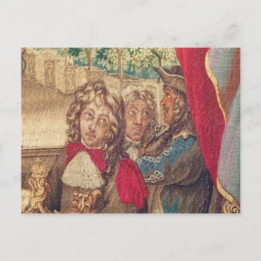 Drie personen vanaf de maand januari briefkaart (Voorkant)
