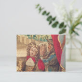 Drie personen vanaf de maand januari briefkaart (Staand voorkant)