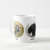 Drie Pet Wavy Edged Photo Collage Naam Koffiemok (Voorkant links)