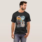 Drie Pibble Maan Grappige Pibble Meme voor Mannen T-shirt (Voorkant volledig)