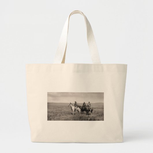 Drie Piegan Blackfeet Chiefs -  Grote Tote Bag (Voorkant)