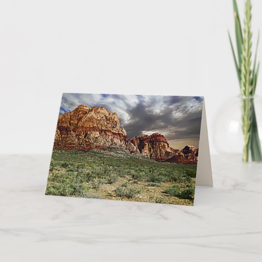 Drie pieken in Red Rock, Las Vegas NV Blank Inside Kaart (Voorkant)