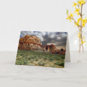 Drie pieken in Red Rock, Las Vegas NV Blank Inside Kaart (Gele Bloem)