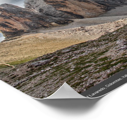 Drie Pieken van Lavaredo, Dolomites, Italië Poster (Hoek)