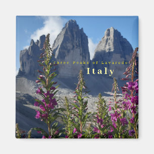 Drie Pieken van Lavaredo Wildflower Italië Magneet