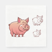 Drie pigs Paper Napkins Servet (Voorkant)